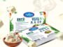 Arlys Vegetable Tofu packaging with cubes of tofu, a bowl of tofu cubes, and leafy greens on a light background, highlighting zero cholesterol claim.